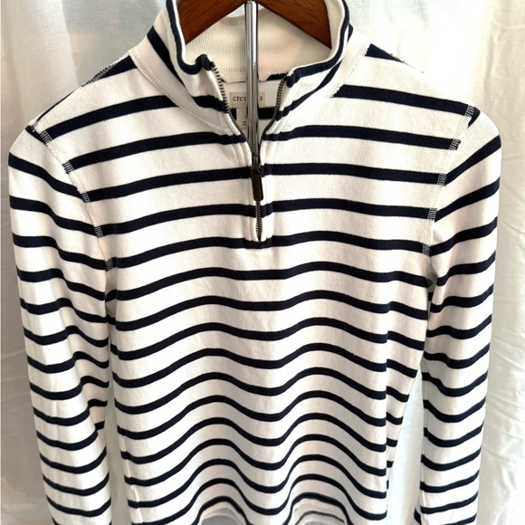 Crewcuts Other - Crewcuts Navy and White Striped Zip-Up Sweater